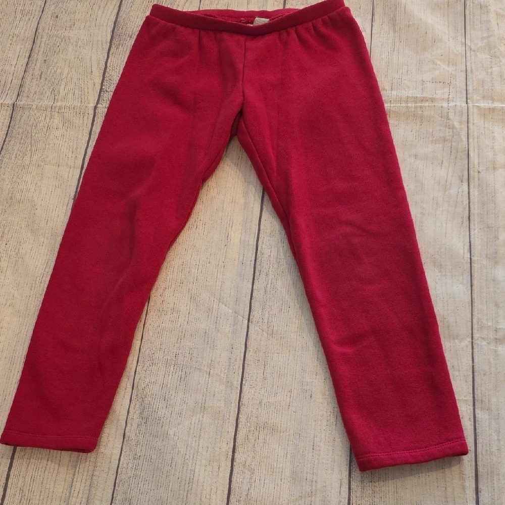Place Cozy Red Fleece Leggings